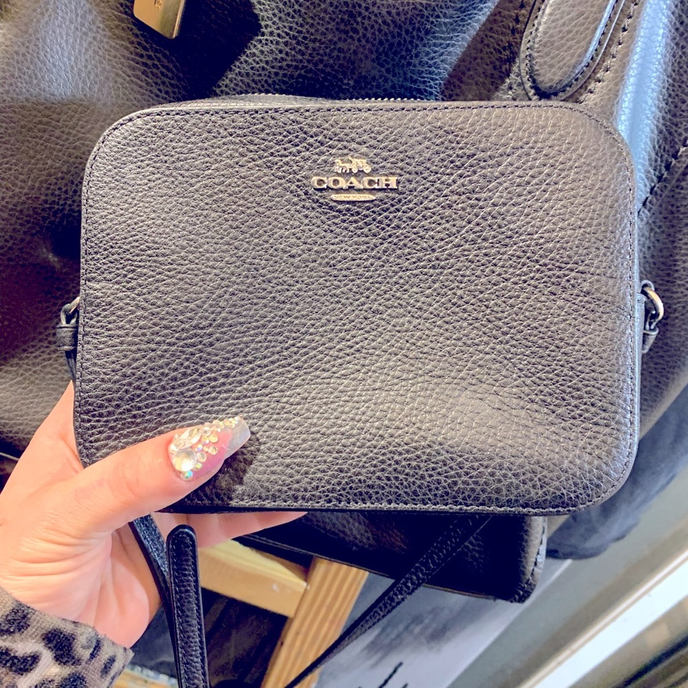 Black & Silver**COACH Mini Camera Bag